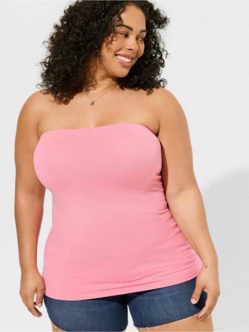 torrid Pink Strapless Tube Camisole